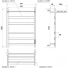 Электрический полотенцесушитель Point Меркурий PN83856PB П5 500x600 с полкой, диммер справа Черный