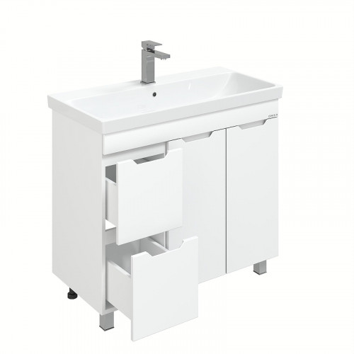 Тумба под раковину Onika Айленд 90 109030 с бельевой корзиной цвет Белый