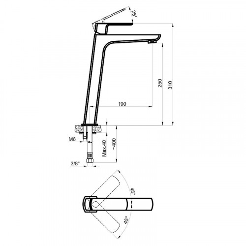 Смеситель для раковины Azario Atri AZ-15964551 цвет Хром