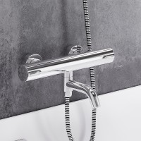 Смеситель для ванны Damixa Scandinavian Pure 363000000 с термостатом Хром латунь на стену