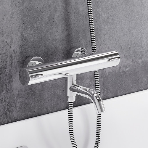 Смеситель для ванны Damixa Scandinavian Pure 363000000 с термостатом Хром латунь на стену