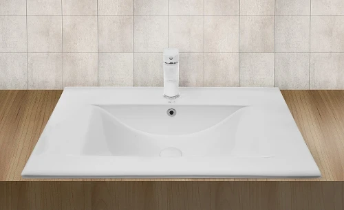 Раковина WeltWasser Deilbach 7505 60 10000004625 Белый глянец фаянс полувстраиваемая