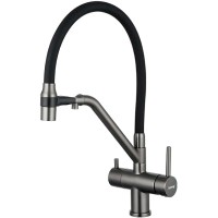 Смеситель для кухни Gappo G4398-89 Оружейная сталь Черный латунь