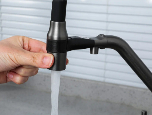 Смеситель для кухни Gappo G4398-89 Оружейная сталь Черный латунь