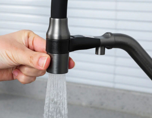 Смеситель для кухни Gappo G4398-89 Оружейная сталь Черный латунь