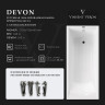 Чугунная ванна Vinsent Veron Devon 175x70 VDV1757045-AS цвет Белый с антискользящим покрытием