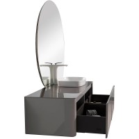 Тумба с раковиной Black&amp;White Universe U915.1400R 140 R 9151401 подвесная Glossy light grey МДФ / ЛДСП
