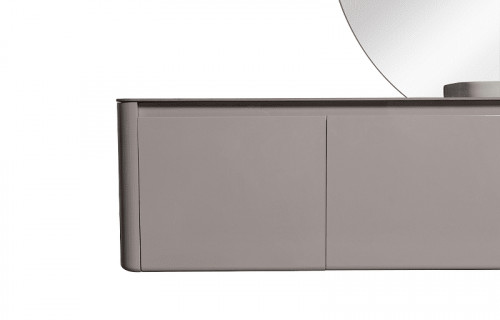 Тумба с раковиной Black&amp;White Universe U915.1400R 140 R 9151401 подвесная Glossy light grey МДФ / ЛДСП