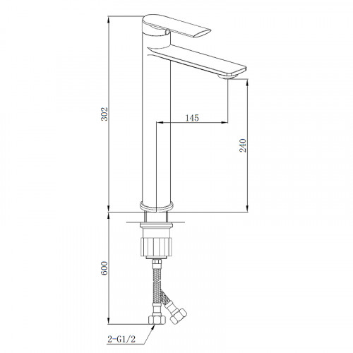 Смеситель для раковины Boch Mann Mimi BM9190 Черный матовый латунь