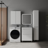 Шкаф пенал Style Line Бергамо 30 R Люкс Плюс СС-00002509 с бельевой корзиной цвет Белый глянец антискрейтч