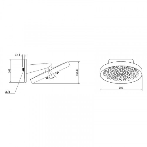 Верхний душ Vincea Inspire VSHD-3I3CMB Черный матовый латунь на стену