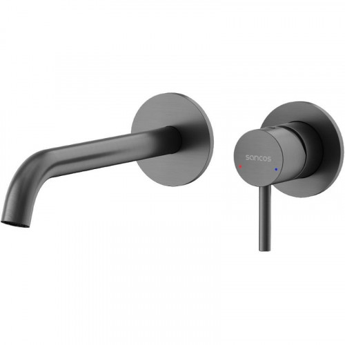 Смеситель для раковины Sancos Etna SC9004GG Вороненая сталь