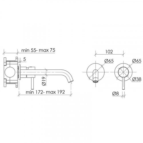 Смеситель для раковины Sancos Etna SC9004GG Вороненая сталь