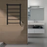 Электрический полотенцесушитель Azario Verona 500x800 П8 AZ04858PB с полкой, диммер справа Черный