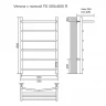 Электрический полотенцесушитель Azario Verona 500x800 П8 AZ04858PB с полкой, диммер справа Черный