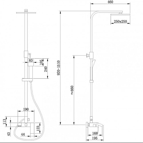 Душевая система Abber Wasserfall AF8616NGL цвет Никель