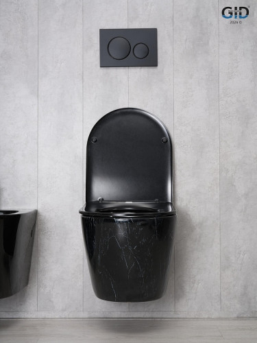 Унитаз Gid Convexo Bs2198 62227Y подвесной цвет Черный глянцевый с сиденьем Микролифт