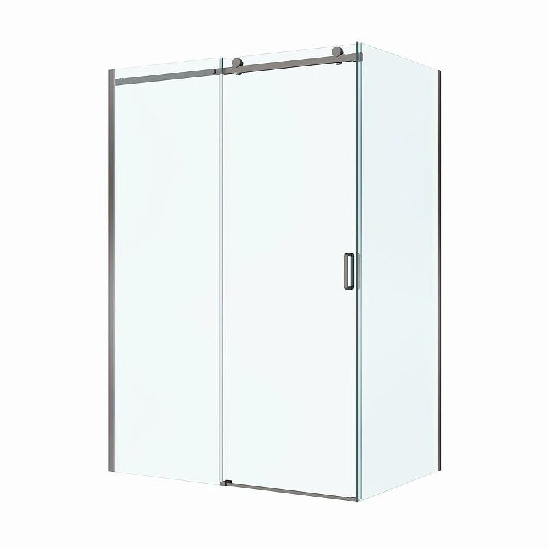 Душевой уголок BelBagno Soft Close-2 150x80 SOFT_CLOSE-2-AH-1-150/80-C-GM профиль Оружейная сталь стекло прозрачное