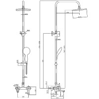 Душевая система Aquanet Passion R3 AF300-72-R-B 261838 Черная матовая латунь на стену