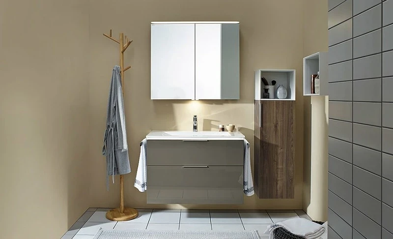 Тумба с раковиной Burgbad Eqio 123 SEZA123F2010C0001*1 подвесная Серый глянец