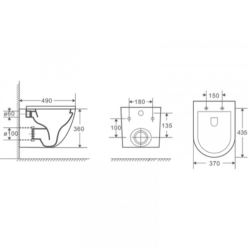 Унитаз Alcora Encanto LT-046E-R 49530 подвесной с сиденьем Микролифт