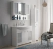 Зеркало со шкафом Corozo Прованс 105 SD-00000469 с подсветкой Белое МДФ / ЛДСП, стекло