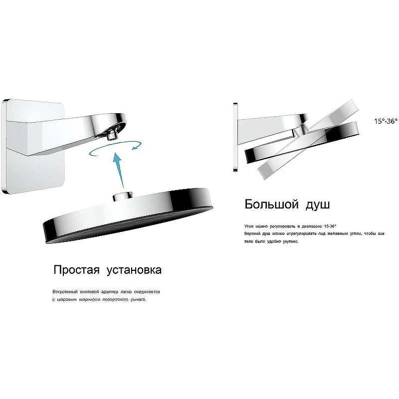 Душевая система Vincea VSFW-433TI3GM с термостатом Вороненая сталь