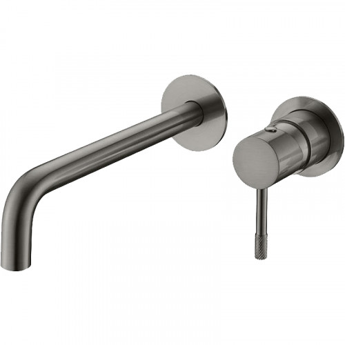 Смеситель для раковины Boheme Uno 465-GM Оружейная сталь латунь встраиваемый