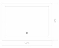 Зеркало Creto Tivoli 100 6-1000800T с подсветкой с сенсорным выключателем стекло