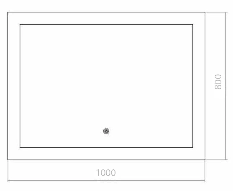 Зеркало Creto Tivoli 100 6-1000800T с подсветкой с сенсорным выключателем стекло