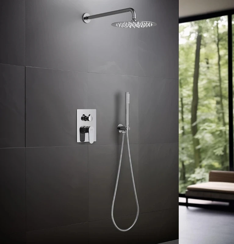 Душевая система Aquatek Оберон AQ1272CR Хром латунь встраиваемый