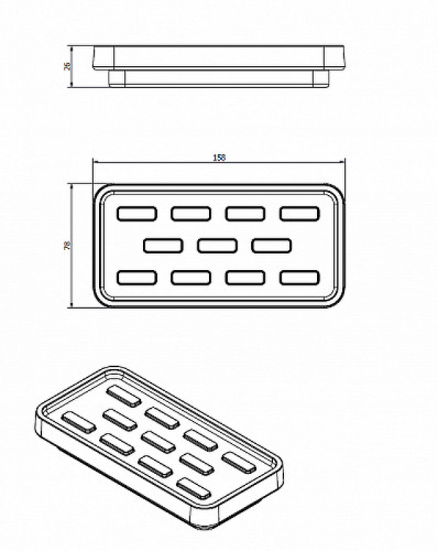 Мыльница Splendy Inspiration S IS402XS цвет Сатинат