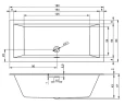 Акриловая ванна Riho Rething Cubic 180х80 B106001005 (BR0800500000000) без гидромассажа