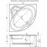 Акриловая ванна Aquanet Santiago 160x160 205545 без гидромассажа