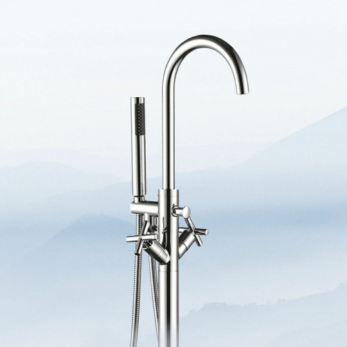 Смеситель для ванны Swedbe Spira 4002 Хром латунь на пол