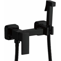 Гигиенический душ со смесителем Haiba HB5513-7 Черный матовый латунь на стену