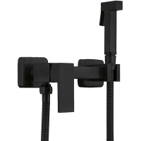 Гигиенический душ со смесителем Haiba HB5513-7 Черный матовый латунь на стену