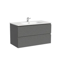 Тумба под раковину Sancos Folk 90 FL90GS подвесная Grey soft