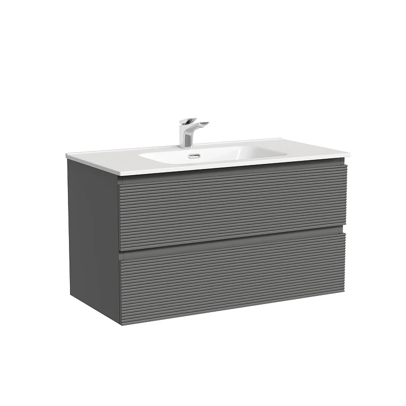Тумба под раковину Sancos Folk 90 FL90GS подвесная Grey soft