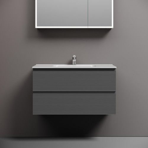 Тумба под раковину Sancos Folk 90 FL90GS подвесная Grey soft