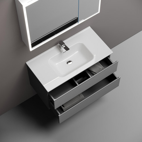 Тумба под раковину Sancos Folk 90 FL90GS подвесная Grey soft