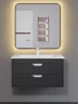 Тумба с раковиной Uperwood Modul 80 393020551 подвесная цвет Черный матовый