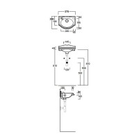 Раковина Simas Arcade 37 AR035bi*1dx Белая фаянс подвесная
