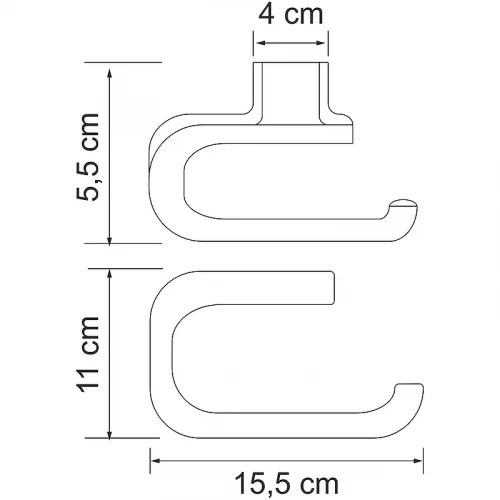 Держатель туалетной бумаги WasserKRAFT Kammel K-8396 Хром