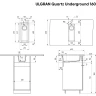 Кухонная мойка Ulgran Quartz Underground 160-01 Жасмин искусственный камень (литьевой мрамор) встраиваемый