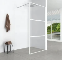 Душевая перегородка Aquanet SW-900WT 90 352344 профиль Белый стекло прозрачное