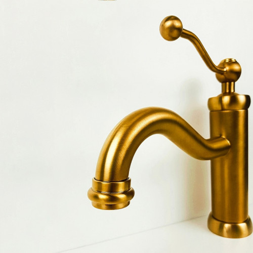 Смеситель для раковины Paini Duomo 88PJ205 Золото матовое