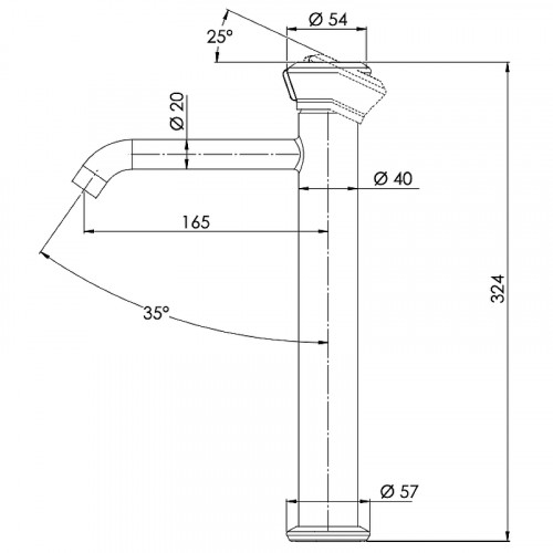 Смеситель для раковины Remer Element ET11LXL Хром латунь