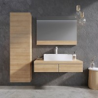 Шкаф пенал Ravak SB Formy 46 L X000001039 подвесной Дуб МДФ / ЛДСП