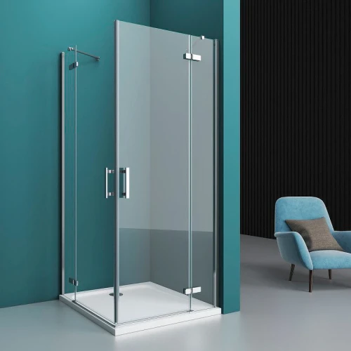 Душевой уголок BelBagno Kraft 100х90 KRAFT-AH-22-100/90-C-Cr-R профиль Хром стекло прозрачное